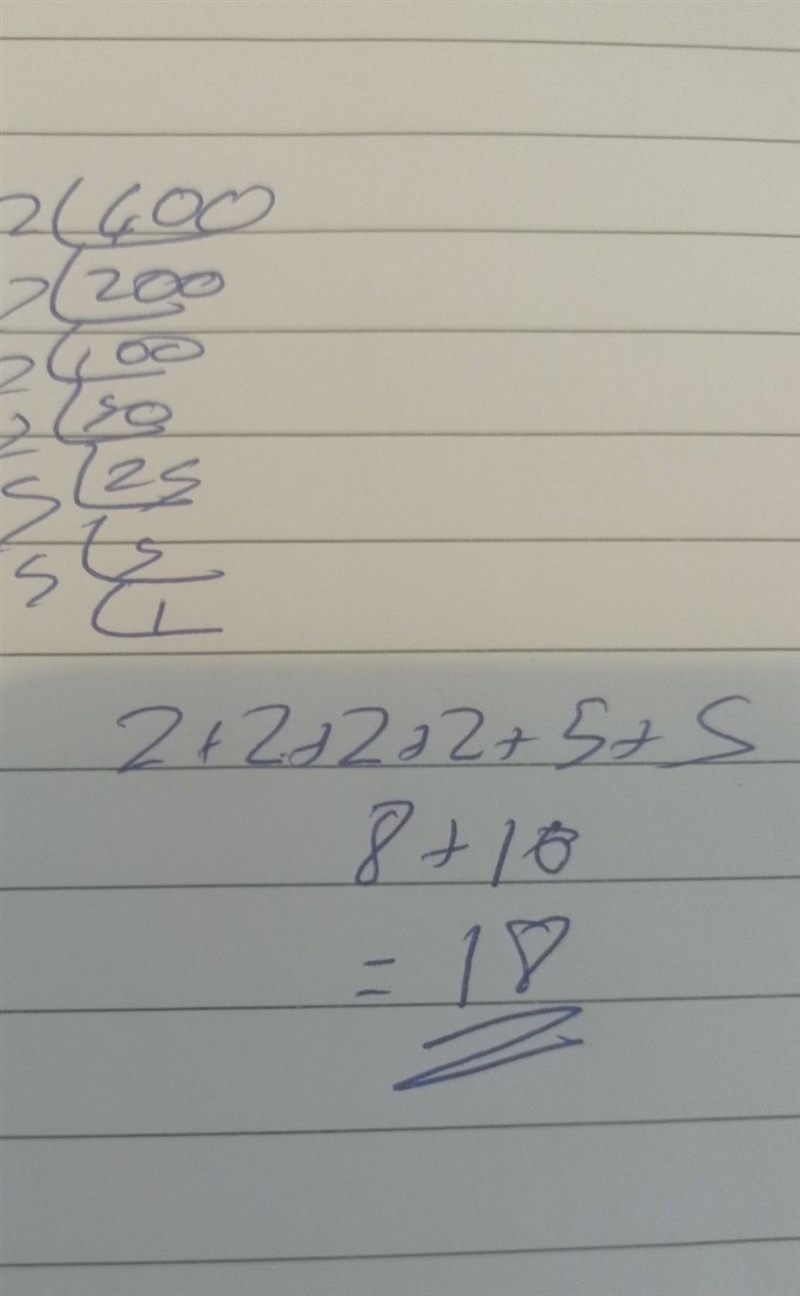 Pls answer this one By prime factorisation method factorize 400 and find the sum of-example-1