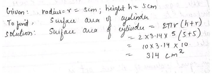 Find the surface area of this cylinder. Round to the nearest tenth. p= 5 cm 5 cm SA-example-1