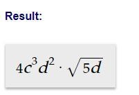 Simplify the radical expression. √20c^6 d^5-example-4