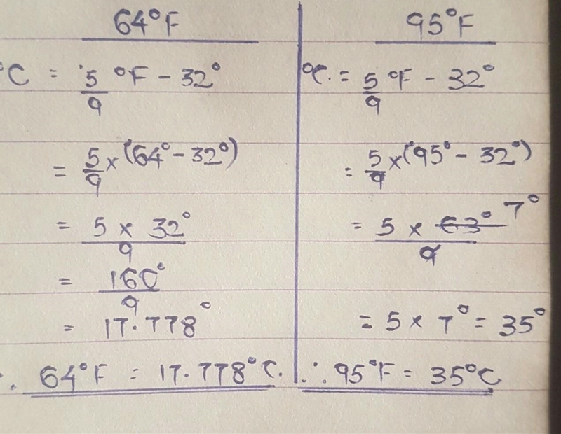 Fahrenheight to Celcius Could someone give me the easiest way to convert °F to °C-example-1