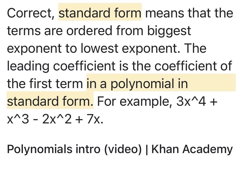 What is the polynomial in standard form?-example-1