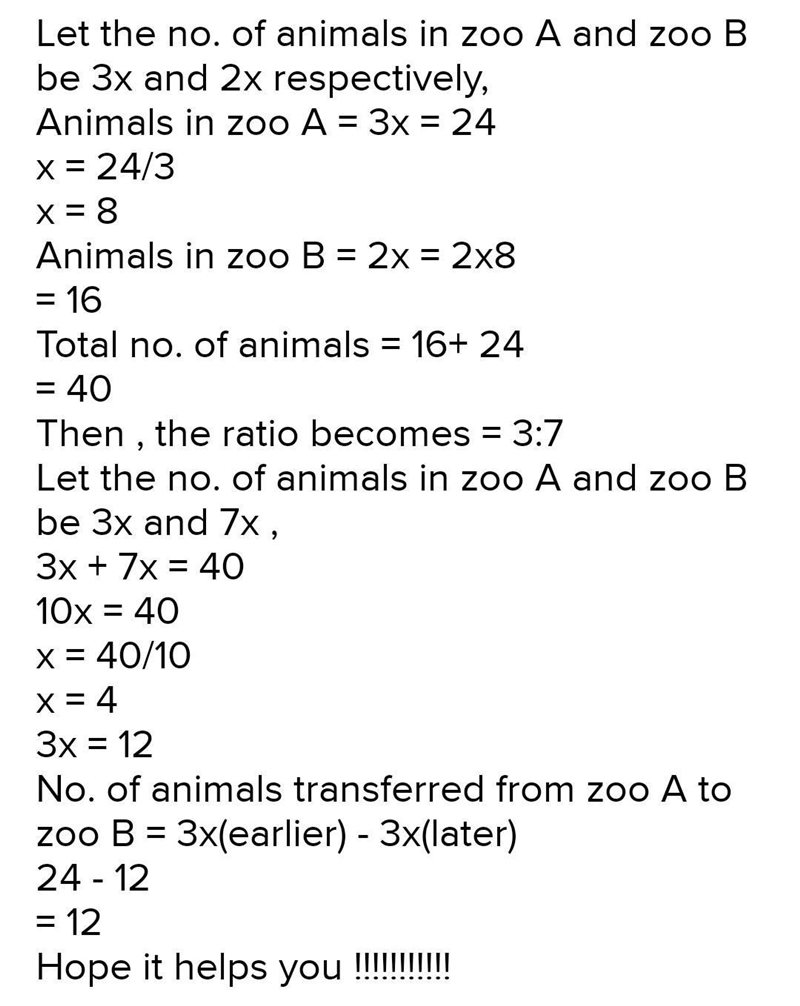 At the zoo, the ratio of birds to snakes is 2:3. If there are 12 snakes at the zoo-example-1