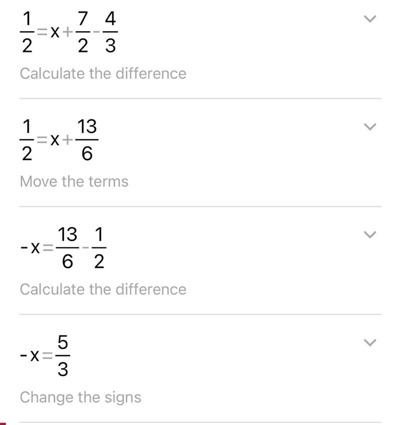 Solve 1/2=x+7/2-1 1/3-example-1