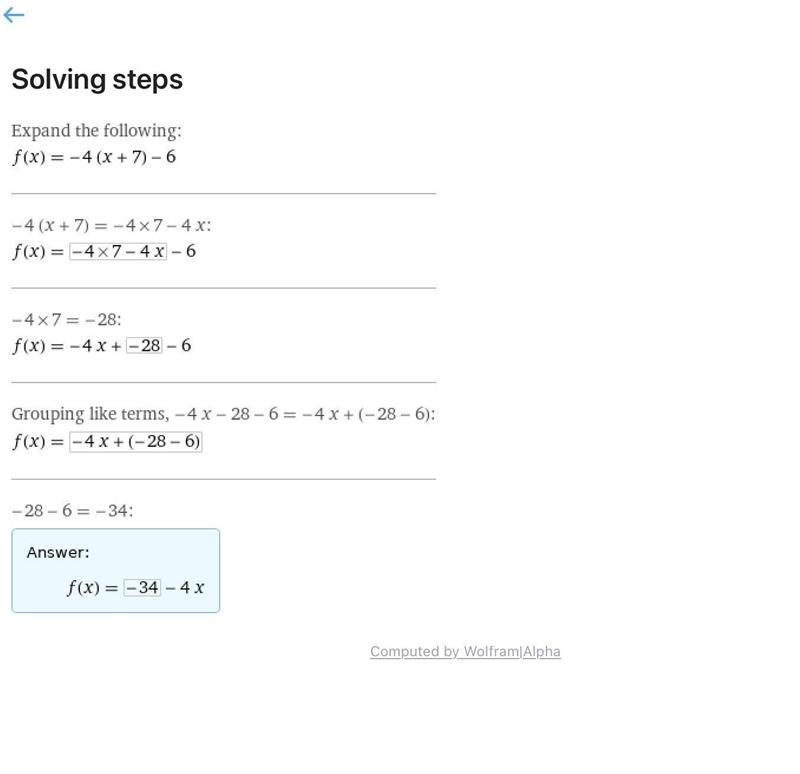 What function is equivalent to f(x)=-4(x+7) -6-example-1