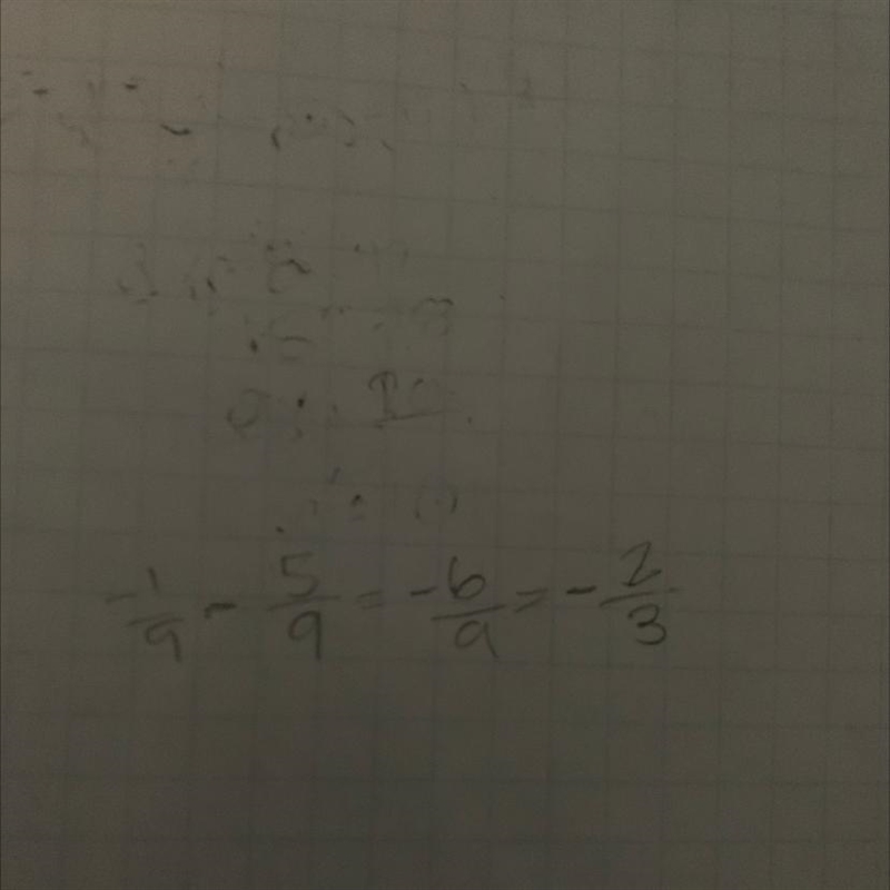 -1/9 + (-5/9) = Write the answer in simplest form-example-1