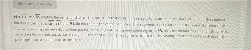 Recall that the center of dilation is point J. On the logo, identify one or two line-example-1