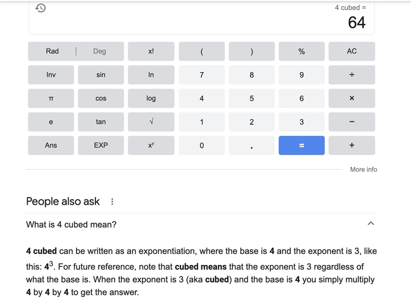 Write each as an algebraic expression. 4 cubed-example-1