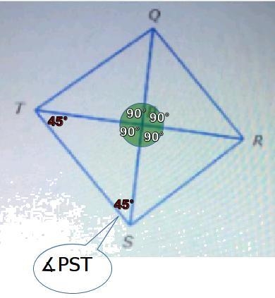 Quadrilateral qrst is a square what is pst-example-1