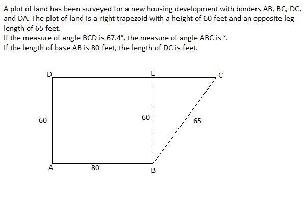 f the measure of angle BCD is 67.4°, the measure of angle ABC is °. If the length-example-1