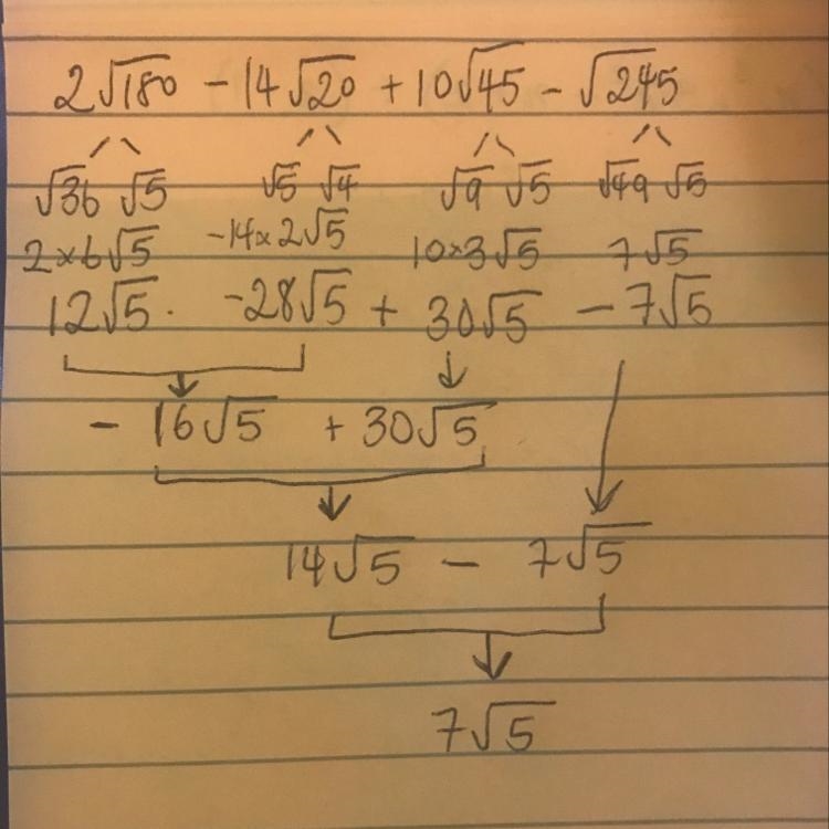 2√180-14√20+10√45-√245​-example-1