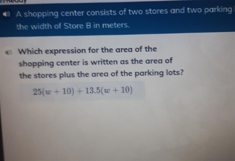 b) A shopping center consists of two stores and two parking lots. In the diagram, w-example-1