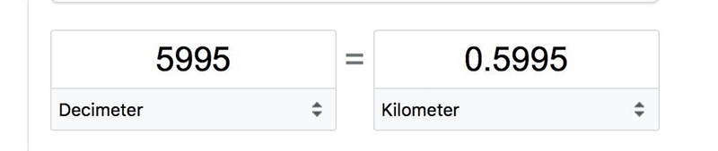 How many km are equal to 5,995 dm?-example-1