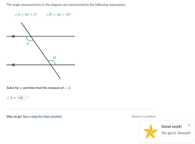 The angle measurements in the diagram are represented by the following expressions-example-1