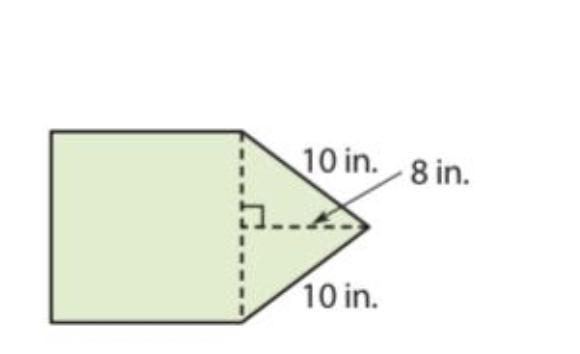 The figure shown is made up of a triangle and a square. The perimeter of the figure-example-1