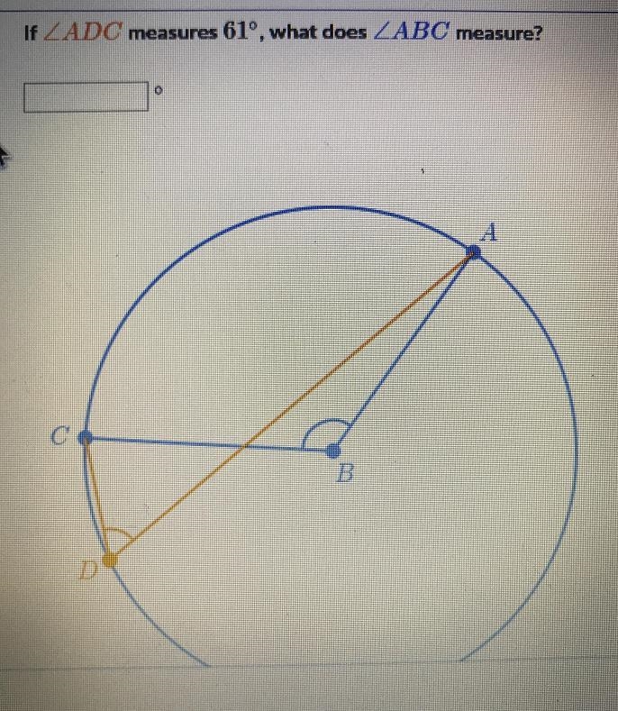 A circle is centered on point b . Points a,c, and d lie on its circumference . If-example-1