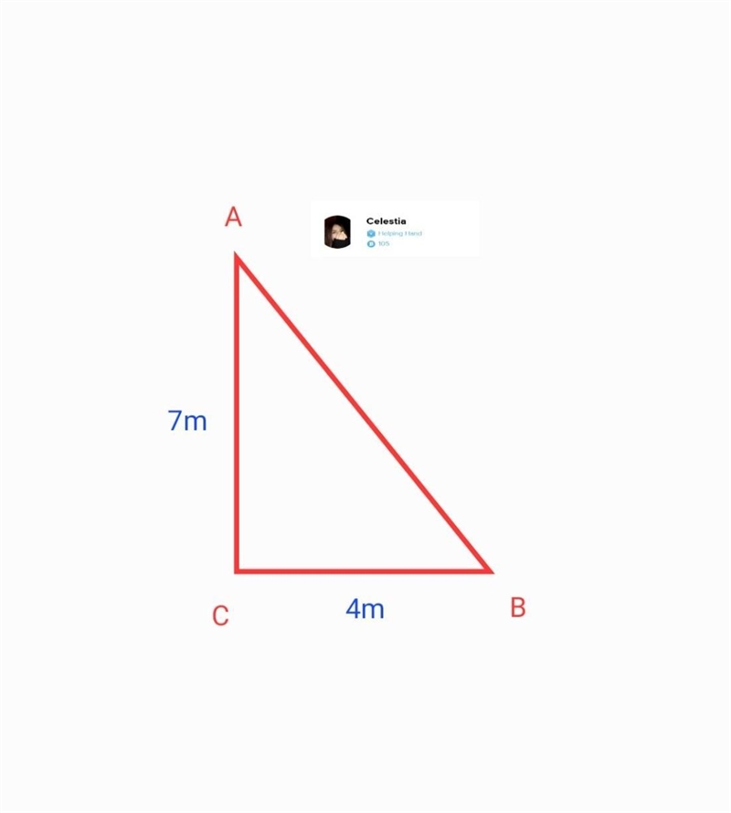 Find the values of the sine, cosine, and tangent for ZA. (TOP OF TRIANGLE IS (A))-example-1