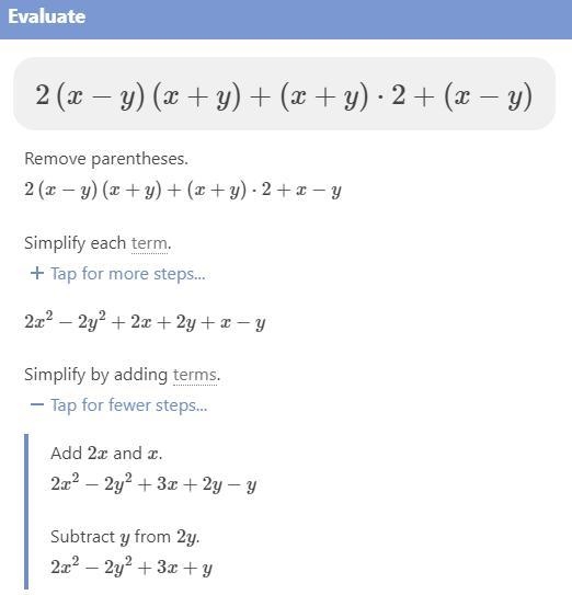 2(x-y)(x+y)+(x+y)*2+(x-y)-example-1