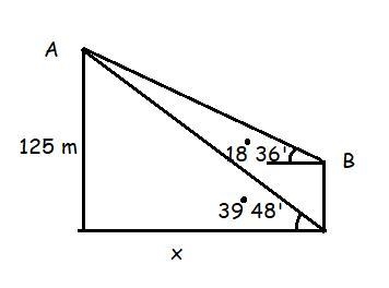 12. From the top A of a building 125m above a street, the angle of elevation of the-example-1