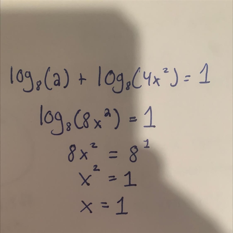 Solve the logarithmic equation with Properties of Logs-example-1