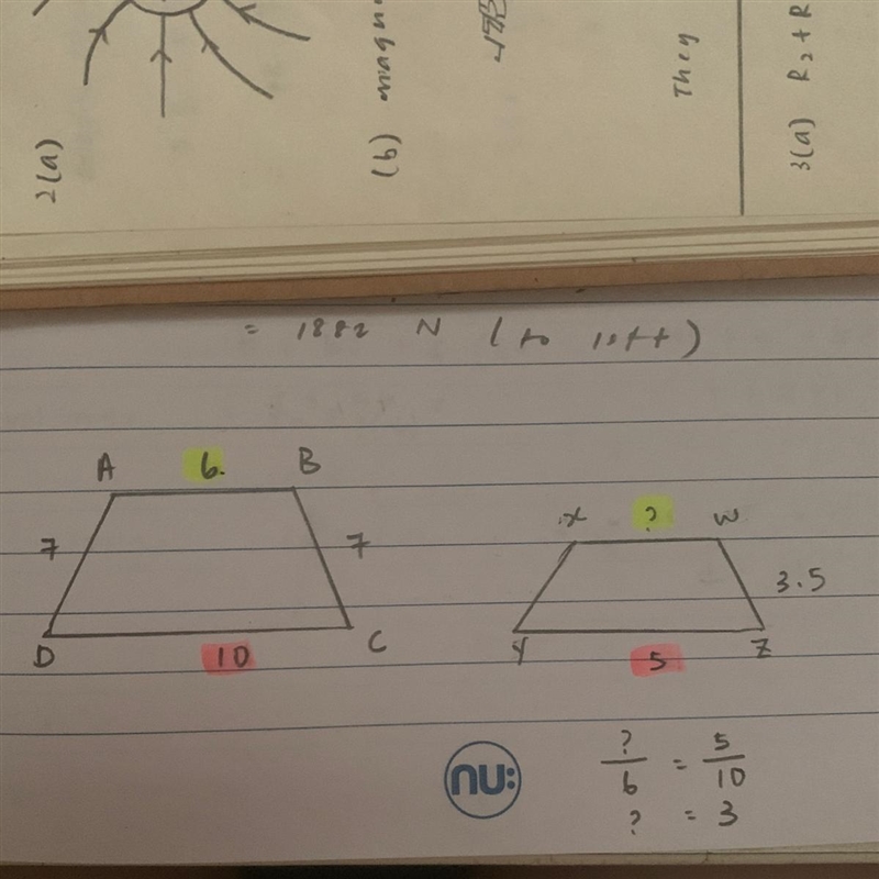 Which of the following pieces of information could you use to conclude that trapezoid-example-1