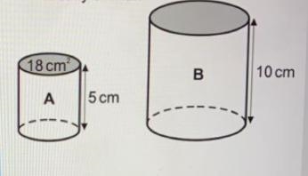 A and B are 2 cylinders that are mathematically similar the area of the cross section-example-1