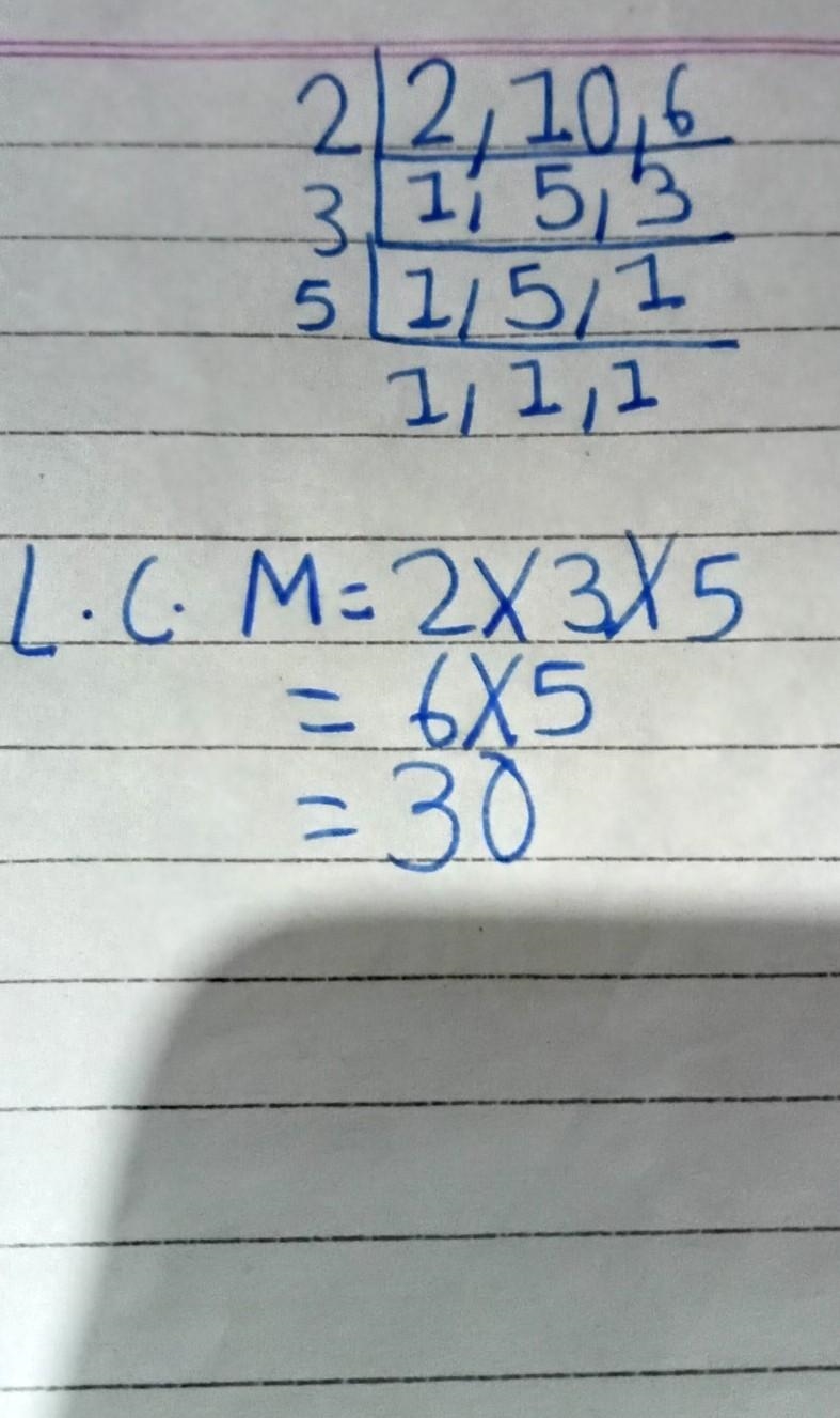 Find the LCM of 2,10,and 6-example-1