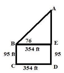 The angle of the elevation from the top of a 95 Todd building into a hot air balloon-example-1