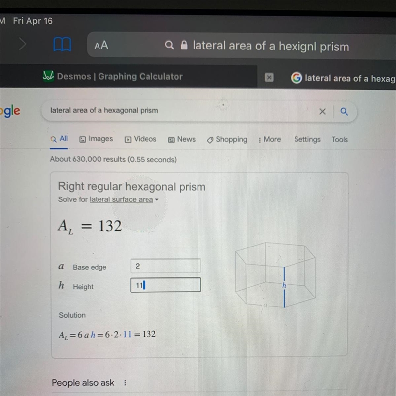 What is the lateral area of this prism?-example-1