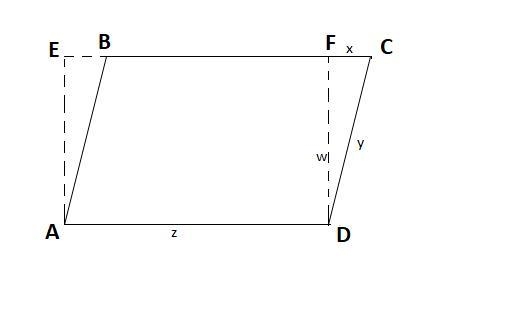 Triangle FCD is cut from parallelogram ABCD moved with left-hand side. What are the-example-1