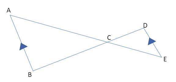 Select the reason why these triangles are similar. If they are not, select "Not-example-1