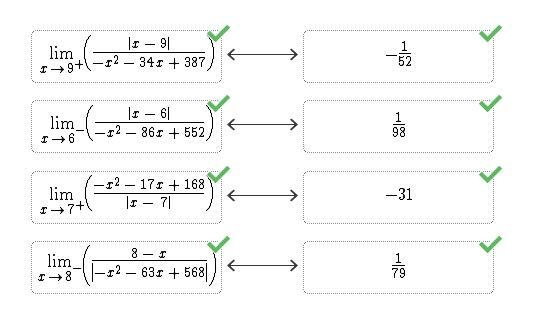 Match the resulting values to the corresponding limits.-example-1