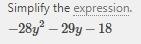 Simplify: 4(4y-7y^{2})-9(5y+2)-example-1