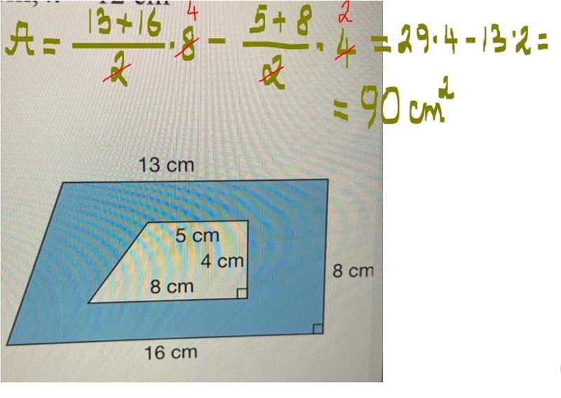 Find the area of the following color regions?-example-1