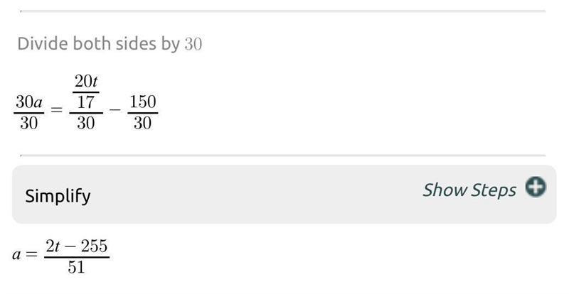 T = 0.85(30a + 150) need answer qick-example-1