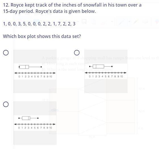 Royce kept track of the inches of snowfall in his town over a 15-day period. Royce-example-1