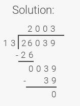 . If 26039 apples aré shared equally among 13 boys. How many does each boy receive-example-1