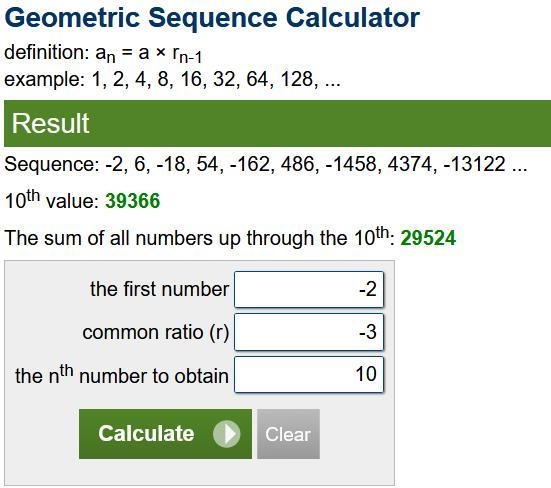 {-2, 6, -18, 54.-162,...} Can anyone please find the explicit rule and 10th term please-example-1