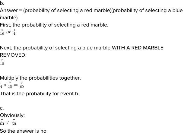 The diagram below shows the contents of a jar from which you select marbles at random-example-1