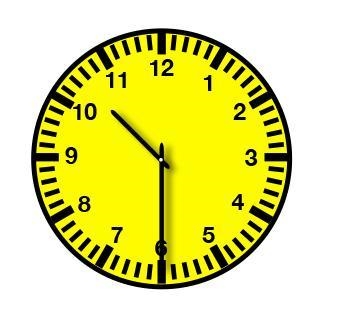 What time would it be if the minute hand rotated 90° counterclockwise from the current-example-1