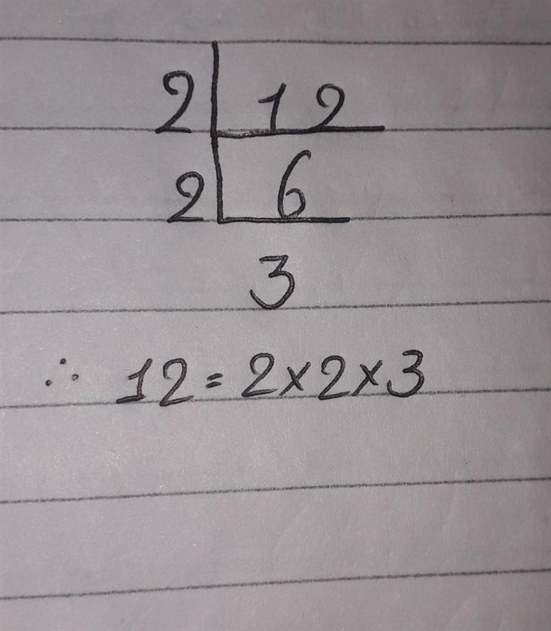 Factorise the given number 12​-example-1