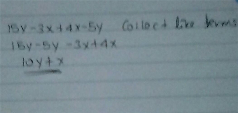 15y - 3x + 4x - 5y please help me-example-1