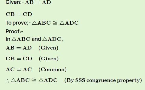 In the figure AB = AD, BC = CD prove that ∠ABC = ∠ADC​-example-1