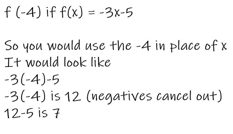 Find f(-4) if f(x) = -3x - 5-example-1