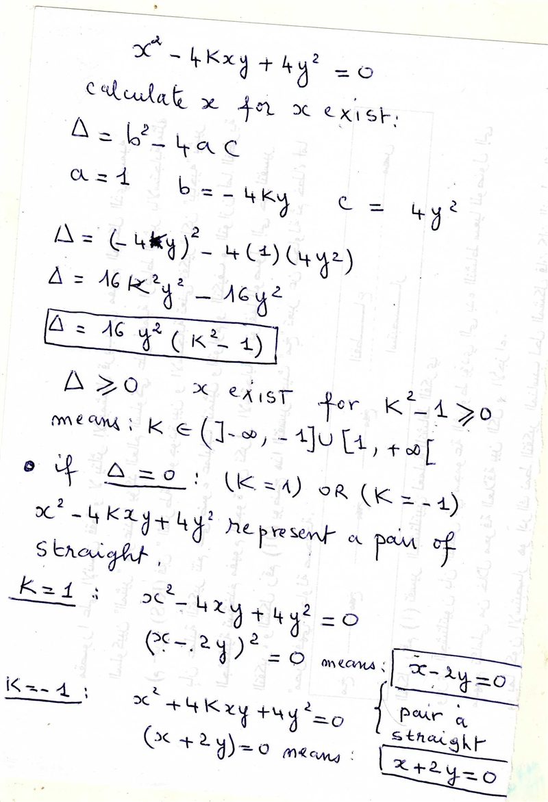 The value of k for which x²-4kxy+4y²=0 represent a pair of straight is?​ Please help-example-1