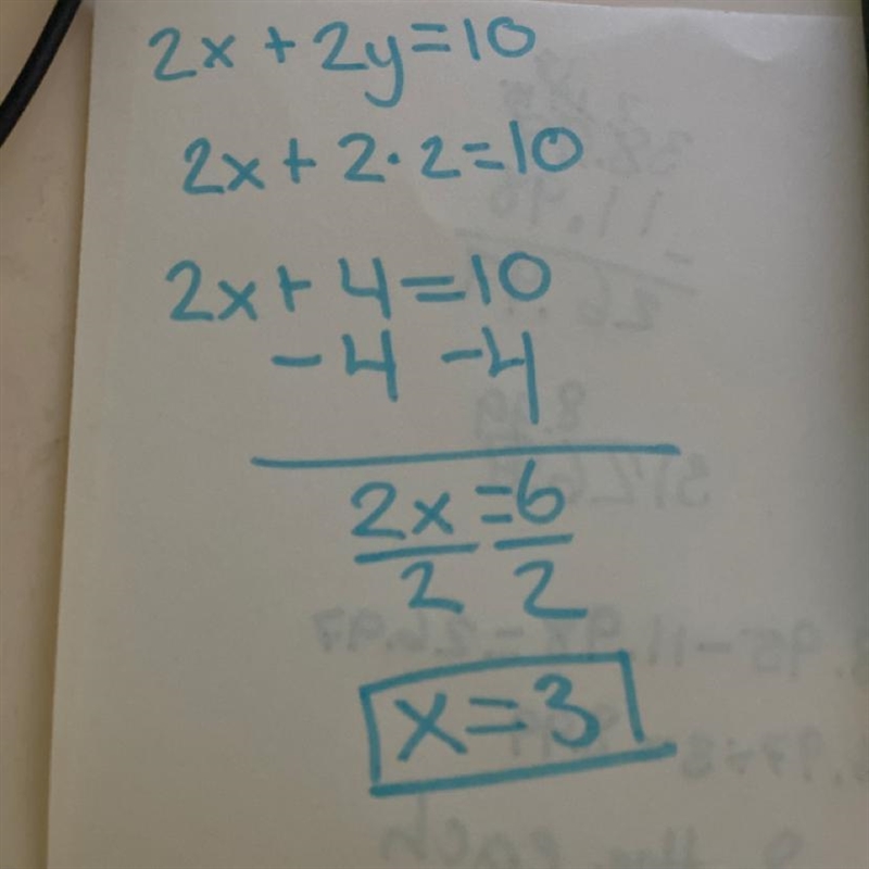 2a) Solve using substitution. y = 2 2x + 2y = 10 Explain how you got the answer please-example-1