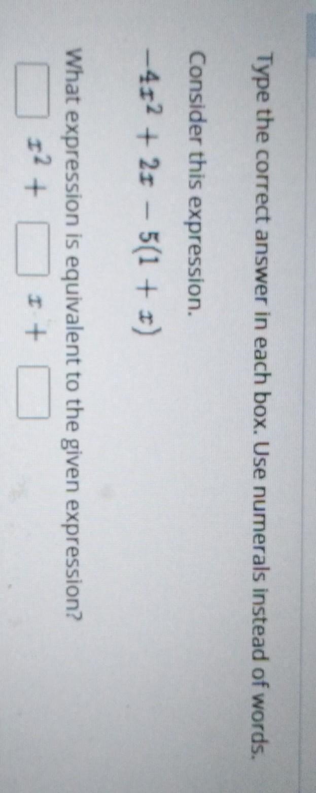 Type the correct answer in each box. Use numerals instead of words. Consider this-example-1