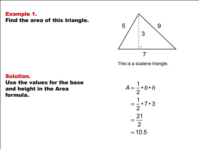 What's the formula for the area of a triangle?-example-1