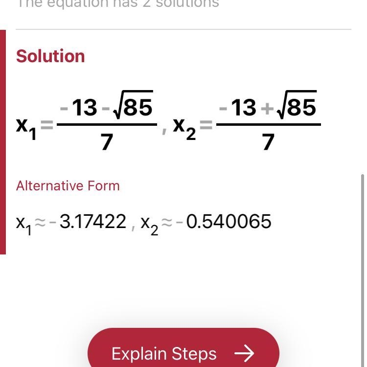 3. 5x² + 13x = -6 * SHOW WORK *-example-1