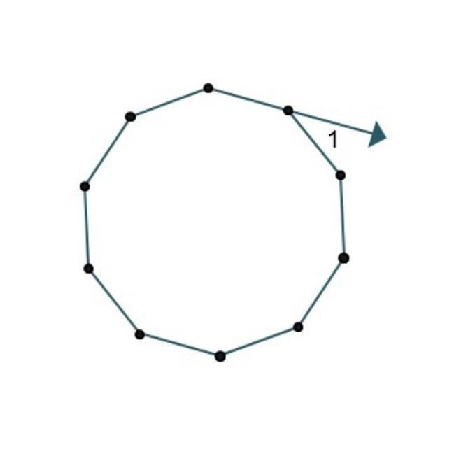 5. In the regular decagon shown, what is the measure of angle 1? * 1 point One Exterior-example-1