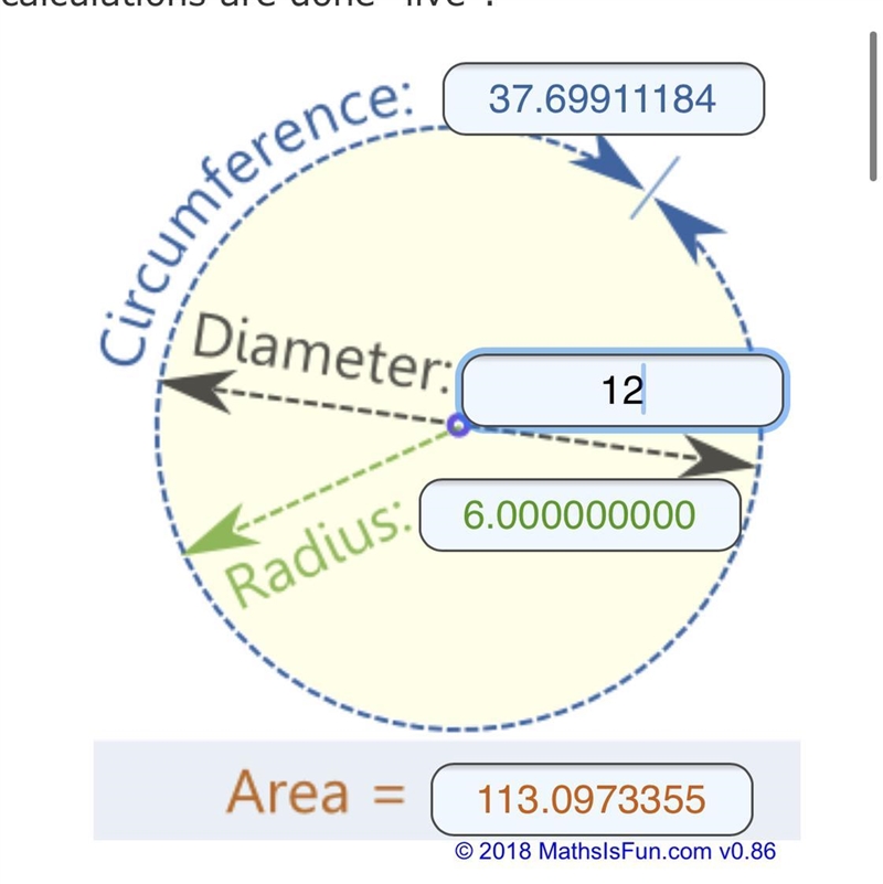 Which measurement is closest to the area of the circle in square meters?-example-1